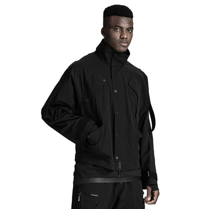 Cyberpunk Aesthetic Warrior Jackets With Multi-Pocket Design For men
