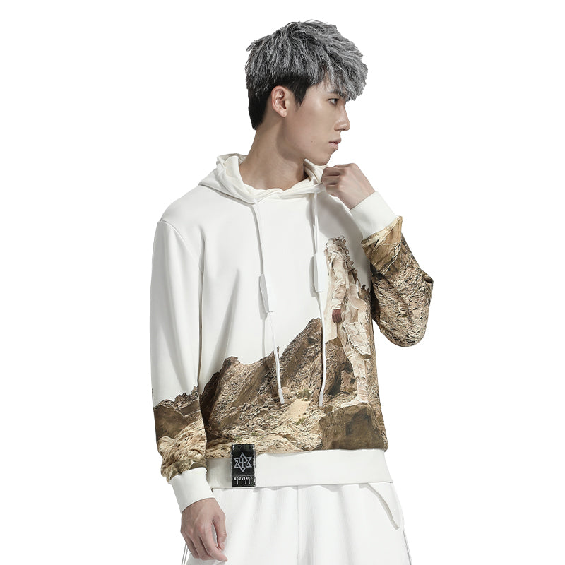 Avant-Garde Warrior Hoodies & Sweatshirts With Adjustable Drawstring For men