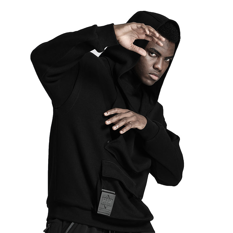 Patchwork panel Warrior Knitwear With Multi-Pocket Design For men