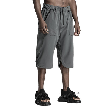Minimalist Warrior Shorts With Elastic Waistband For men