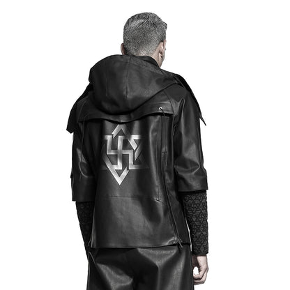 Cyberpunk Aesthetic Warrior Jackets With Ribbed Cuffs/Hem For men
