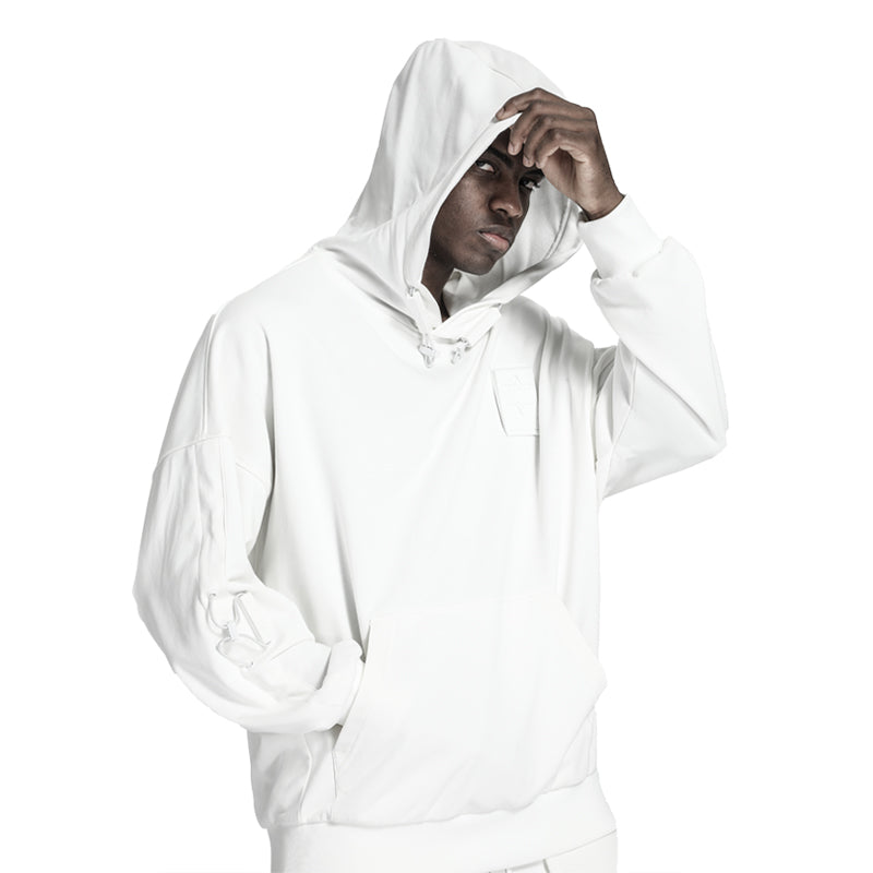 Patchwork panel Warrior Hoodies & Sweatshirts With Adjustable Drawstring For men