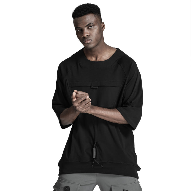 Patchwork panel Warrior T-Shirts With Durable Ripstop For men