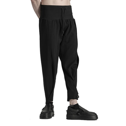 Patchwork panel Warrior joggers With Elastic Waistband For men