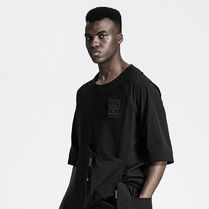Patchwork panel Warrior T-Shirts With Durable Ripstop For men