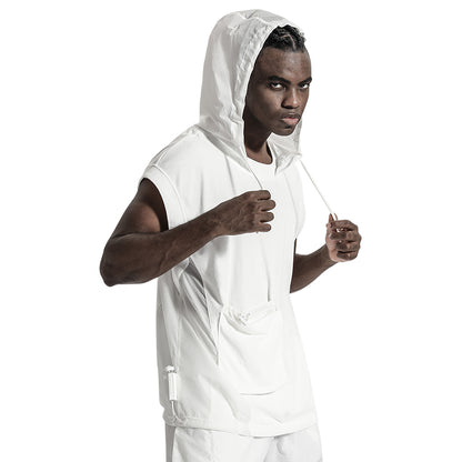 Patchwork panel Warrior Tank Tops (Sleeveless Tops) With Multi-Pocket Design For men
