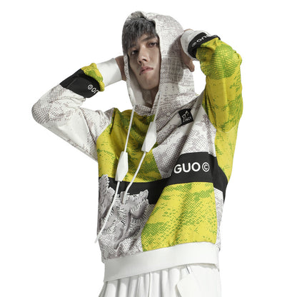 Avant-Garde Warrior Hoodies & Sweatshirts With Adjustable Drawstring For men
