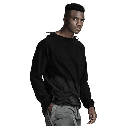 Patchwork panel T-Shirts With Durable Ripstop For men