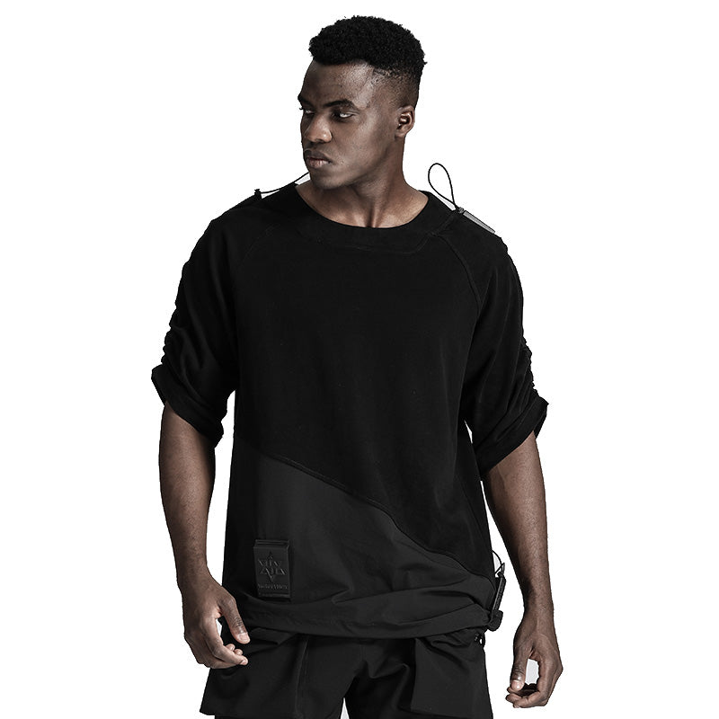 Patchwork panel Warrior T-Shirts With Durable Ripstop For men