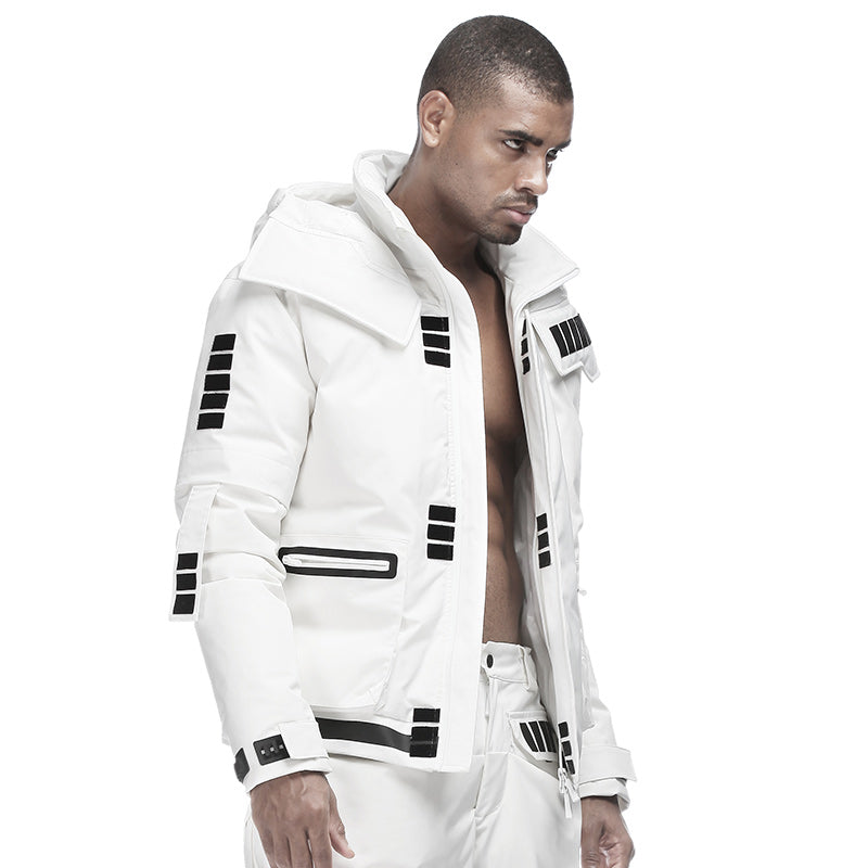 Futuristic Design Warrior Down Jackets With Multi-Pocket Design For men