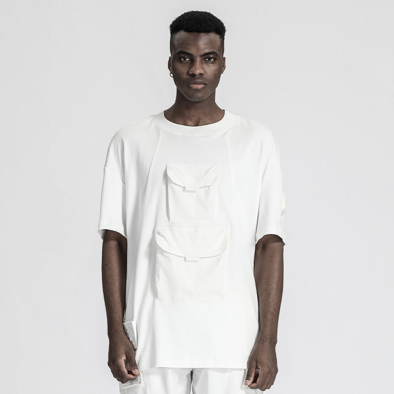 Streetwear Warrior T-Shirts With Multi-Pocket Design For men