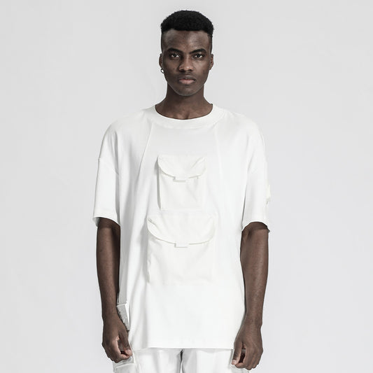 Streetwear Warrior T-Shirts With Multi-Pocket Design For men