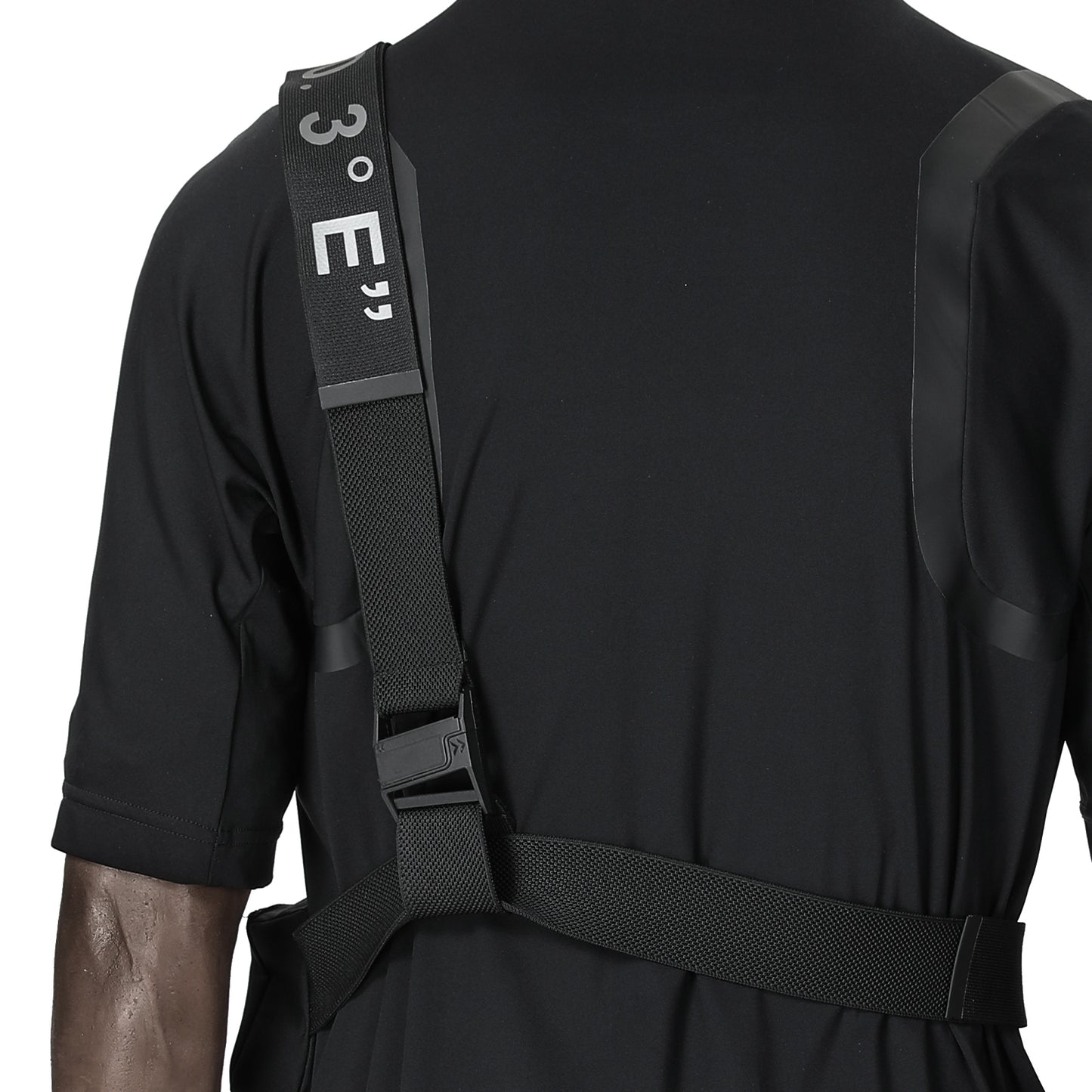 Techwear Style Warrior Bags (Backpacks & Bags) With Magnetic Buckle Black Sling Bag For men