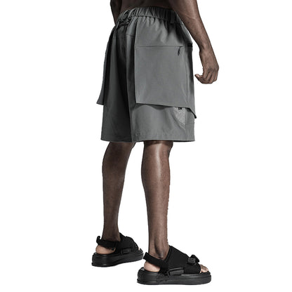 Utilitarian Warrior Shorts With Multi-Pocket Design For men
