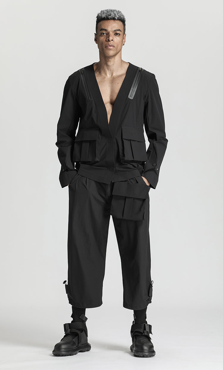 Futuristic Design Warrior Jackets With Magnetic Buckles For men