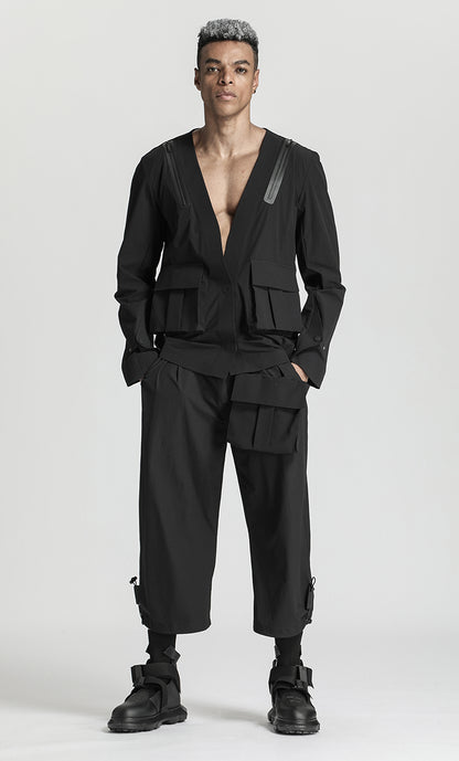 Futuristic Design Warrior Jackets With Magnetic Buckles For men