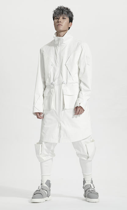 Longline Warrior Coats With Two-Way Zipper For men