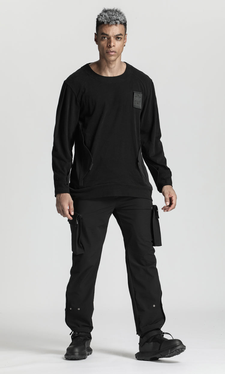 Utilitarian Warrior T-Shirts With Ribbed Cuffs/Hem For men