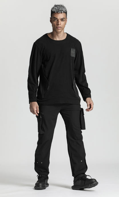 Utilitarian Warrior T-Shirts With Ribbed Cuffs/Hem For men