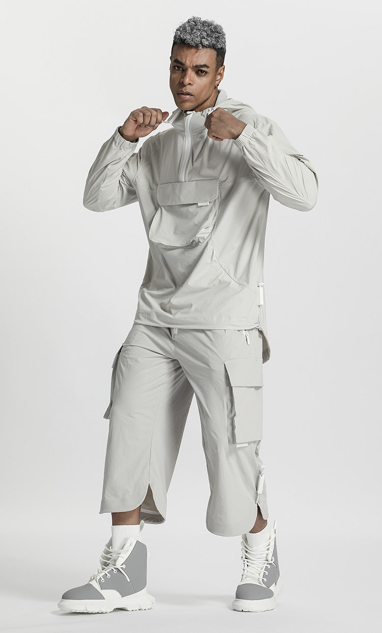Techwear Style Warrior Shorts With Multi-Pocket Design For men