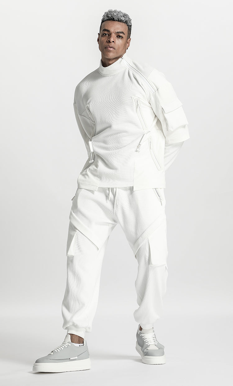 Patchwork panel Warrior Sweatpants With Multi-Pocket Design For men