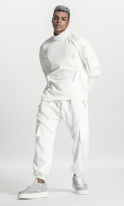 Patchwork panel Warrior Sweatpants With Multi-Pocket Design For men