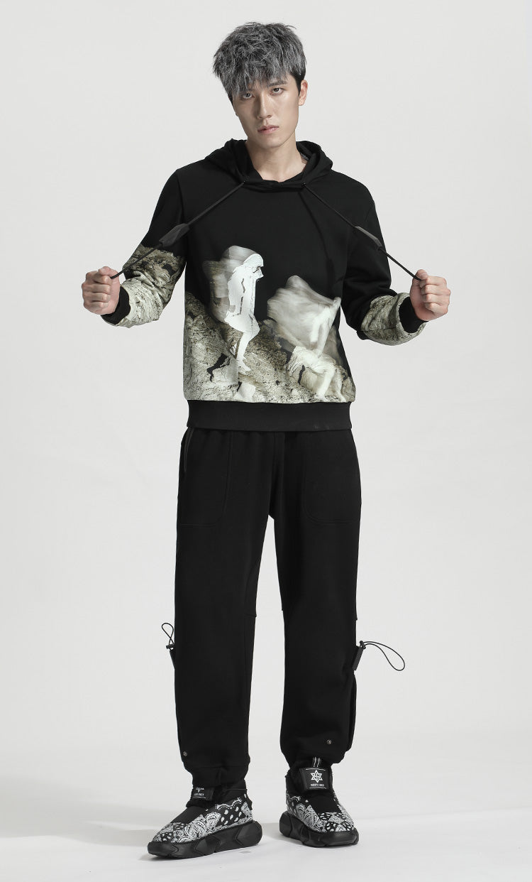 Avant-Garde Warrior Hoodies & Sweatshirts With Adjustable Drawstring For men