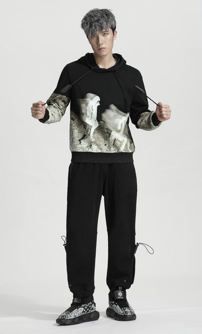 Avant-Garde Warrior Hoodies & Sweatshirts With Adjustable Drawstring For men