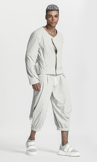 Cropped Length Warrior Jackets With Magnetic Buckles For men