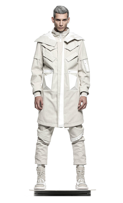 Longline Warrior Coats With Two-Way Zipper For men
