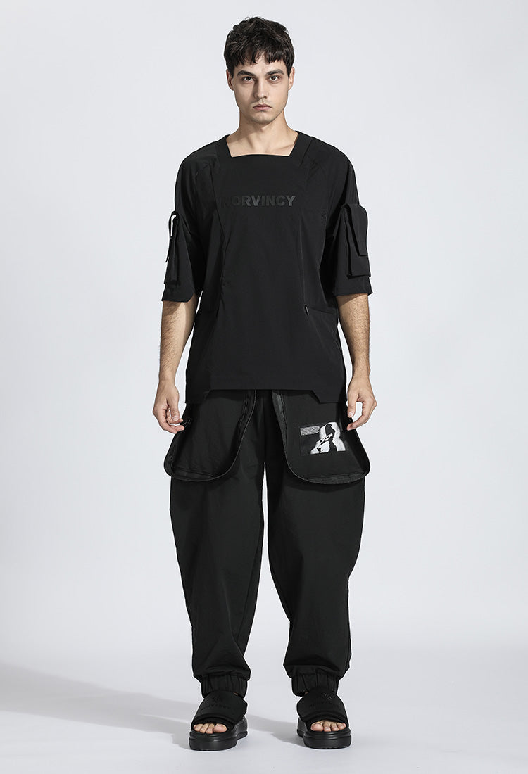 Patchwork panel Warrior T-Shirts With Durable Ripstop For men