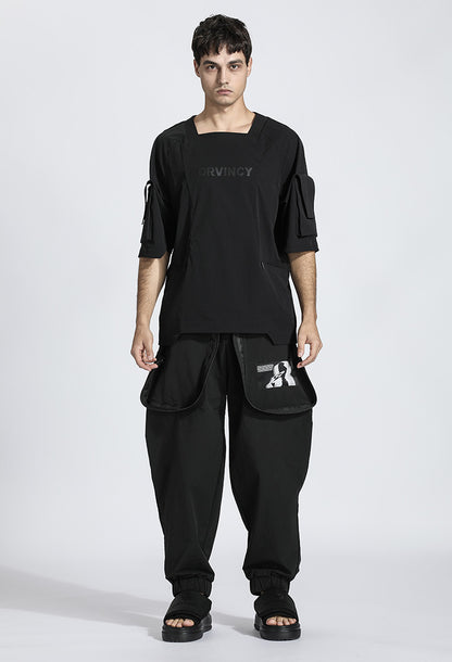 Patchwork panel Warrior T-Shirts With Durable Ripstop For men