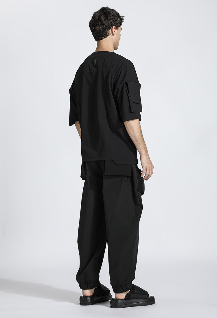 Patchwork panel Warrior T-Shirts With Durable Ripstop For men