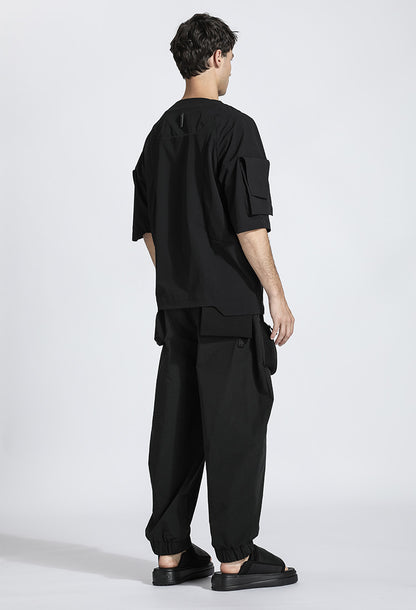 Patchwork panel Warrior T-Shirts With Durable Ripstop For men