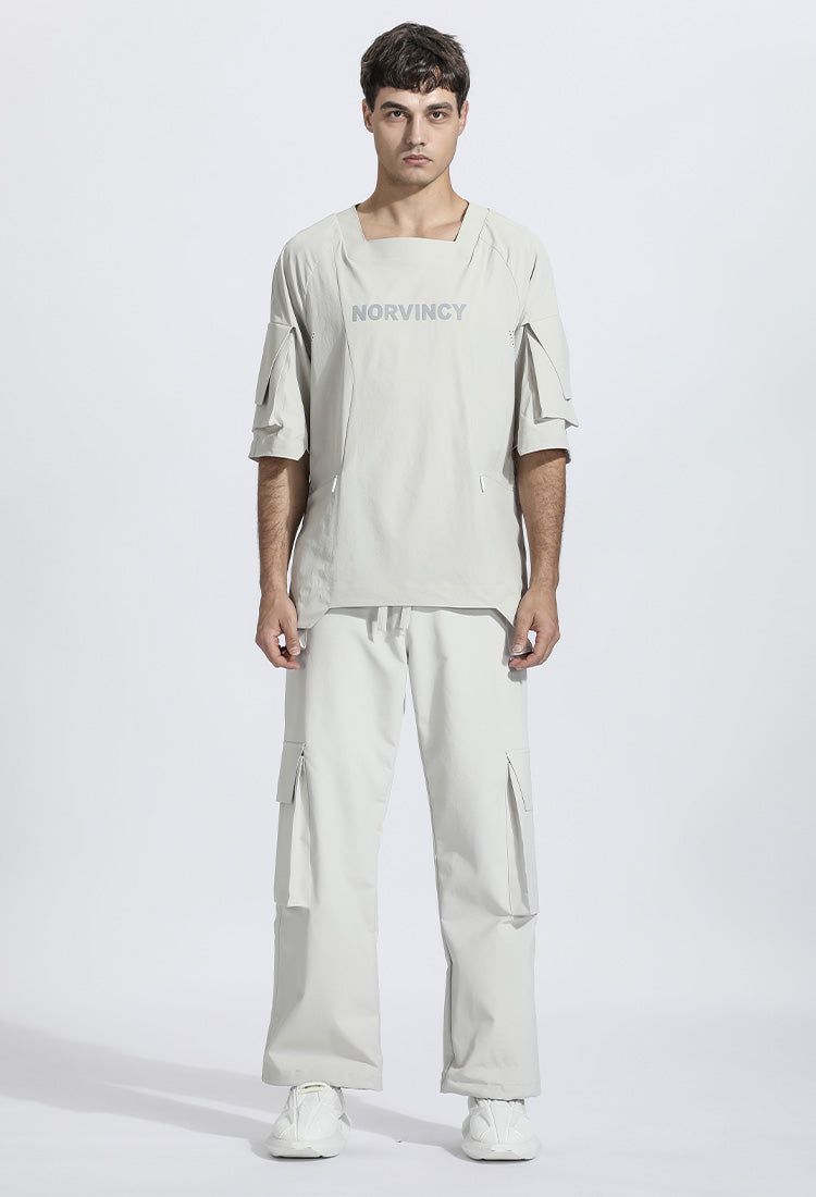 Patchwork panel Warrior T-Shirts With Durable Ripstop For men