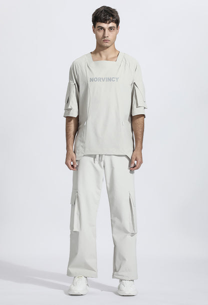 Patchwork panel Warrior T-Shirts With Durable Ripstop For men