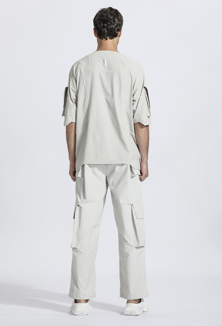 Patchwork panel Warrior T-Shirts With Durable Ripstop For men