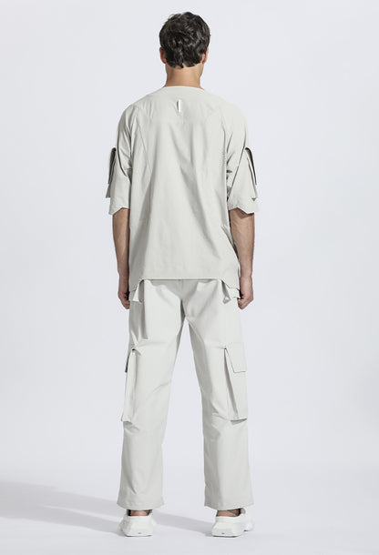 Patchwork panel Warrior T-Shirts With Durable Ripstop For men