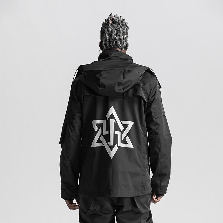 Tactical Warrior Windbreakers With Velcro Straps For men