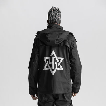 Tactical Warrior Windbreakers With Velcro Straps For men