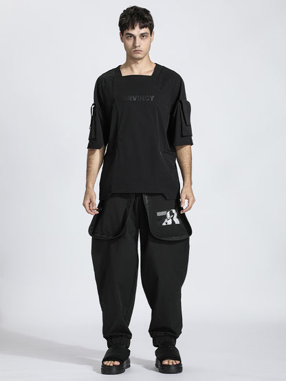 Patchwork panel Warrior T-Shirts With Durable Ripstop For men