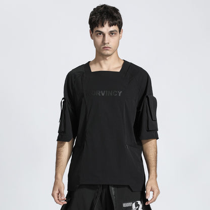 Patchwork panel Warrior T-Shirts With Durable Ripstop For men