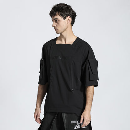 Patchwork panel Warrior T-Shirts With Durable Ripstop For men