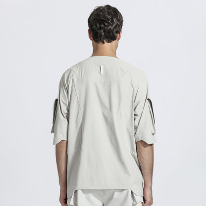 Patchwork panel Warrior T-Shirts With Durable Ripstop For men