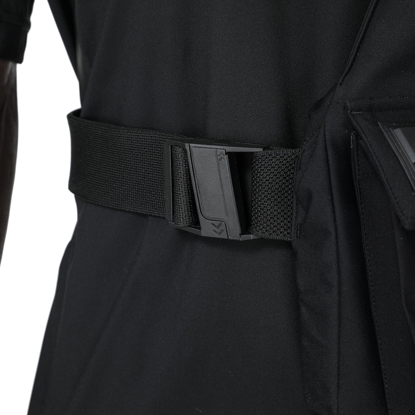 Techwear Style Warrior Bags (Backpacks & Bags) With Magnetic Buckle Black Sling Bag For men