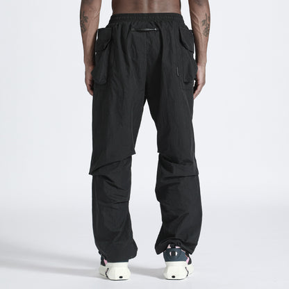 Patchwork panel Warrior Cargo Pants With Elastic Waistband For men