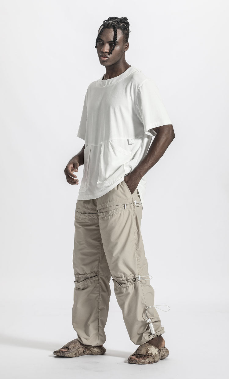 Utilitarian Warrior T-Shirts With Multi-Pocket Design For men