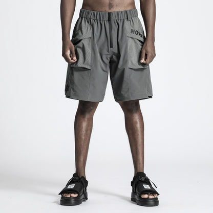 Futuristic Design Warrior Shorts With Multi-Pocket Design For men