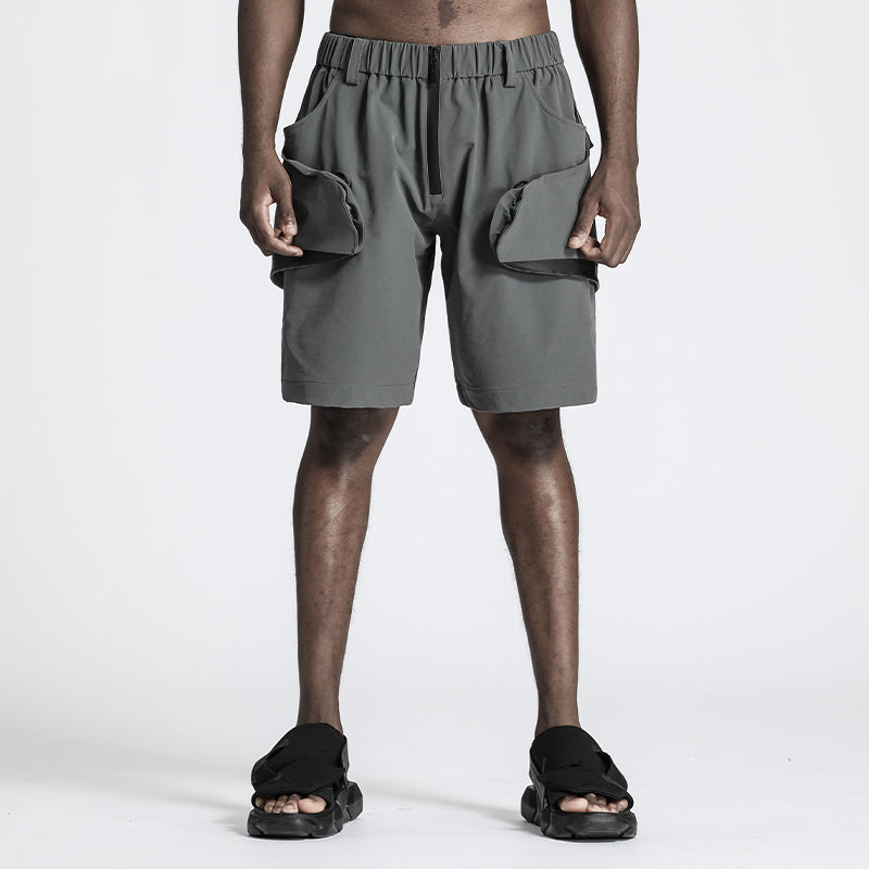 Utilitarian Warrior Shorts With Multi-Pocket Design For men