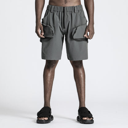 Utilitarian Warrior Shorts With Multi-Pocket Design For men